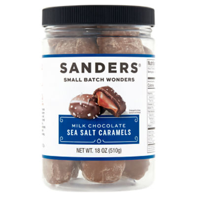 Sanders Milk Chocolate Sea Salt Caramels, 18 oz