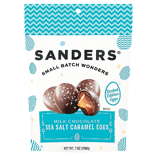 Sanders Milk Chocolate Sea Salt Caramel Eggs Limited Edition, 7 oz