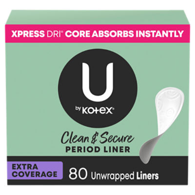 U by Kotex Clean & Secure Panty Liners, Light Absorbency, Extra