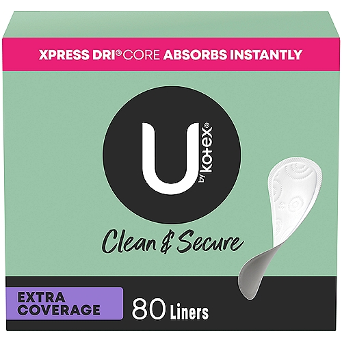 U by Kotex Clean & Secure Panty Liners, Light Absorbency, Extra Coverage