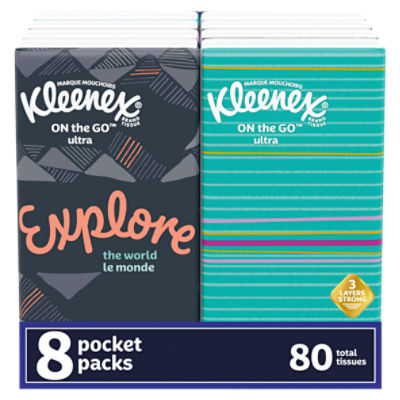 Kleenex On-the-Go Facial Tissues 3 Ply