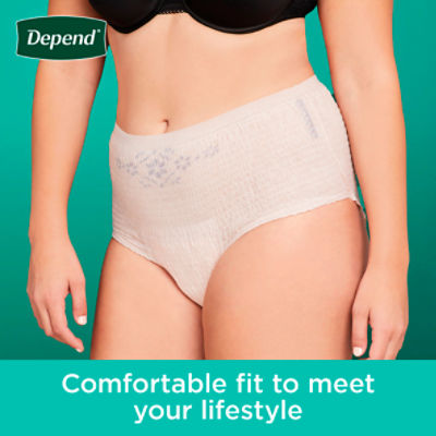 Depend FIT-FLEX Absorbent Underwear, Women's, Tan, Small, 24 to 30