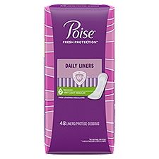 Poise Very Light Absorbency Incontinence Panty Liners, 48 Each