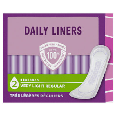Poise® Microliners for Light Bladder Leaks, Regular Length