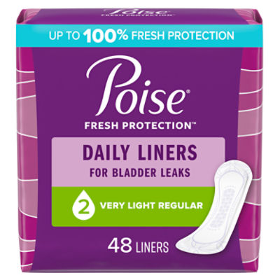 Poise Fresh Protection Very Light Regular Daily Liners, 48 count - Fairway