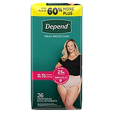 Depend Underwear For Women XL Soft Peach, 26 Each