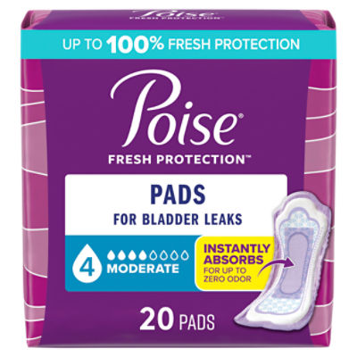 Poise Fresh Protection Moderate Pads, 20 Count