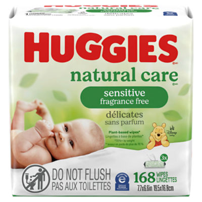 Huggies Natural Care Sensitive Fragrance Free Wipes, 168 Count Image 10 of 13