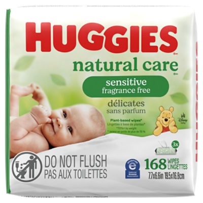 Huggies Natural Care Sensitive Fragrance Free Wipes, 168 Count Image 7 of 13