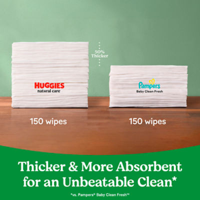 Huggies Natural Care Sensitive Fragrance Free Wipes, 168 Count Image 3 of 13