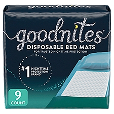 Goodnites Disposable Bed Pads for Bedwetting, 9 count