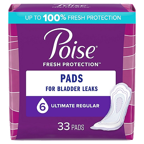 With trusted 3-in-1 protection for dryness, comfort and odor control, Poise Incontinence Pads softly curve in the middle to give you the confidence and protection you need