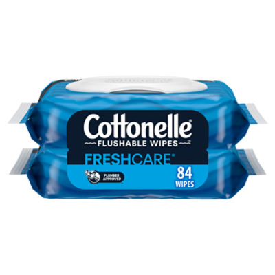 Cottonelle FreshCare Flushable Wipes, 42 count, 2 pack