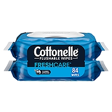 Cottonelle Flushable Wipes, 84 count, 2 pack