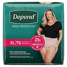 Depend Fit Flex Underwear Women Maximum Absorbency XL, 15 Each
