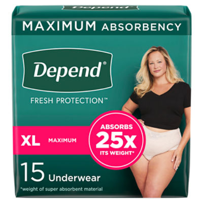 Depend Fresh Protection Adult Incontinence Underwear Maximum, Extra-Large  Blush Underwear - The Fresh Grocer