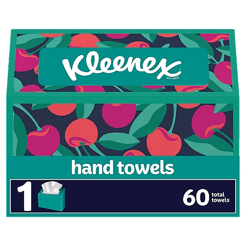 Kleenex Disposable Hand Paper Towels, 60 count
Scratchy bathroom paper towels? No thank you. Keep your hands (luxuriously) clean with Kleenex Disposable Paper Hand Towels instead. Whether you're looking for an easy upgrade to your bathroom routine or prepping your house, with Kleenex Disposable Paper Hand Towels, you get 1 box of 60 tissues, so you have plenty of disposable towels for everyone. Free of inks, dyes and fragrances, Kleenex Disposable Paper Hand Towels are a cleaner way to dry hands* and features a cloth-like feel. Plus, you can find a paper towel box that fits your home because each hand towel box is available in various colors and designs. Got the sniffles? Soothe that runny nose with a box of Kleenex Soothing Lotion or Kleenex Ultra Soft facial tissues. *vs. cloth towels