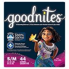 Goodnites Girls' Bedwetting Underwear, S/M, 44 Ct, 44 Each