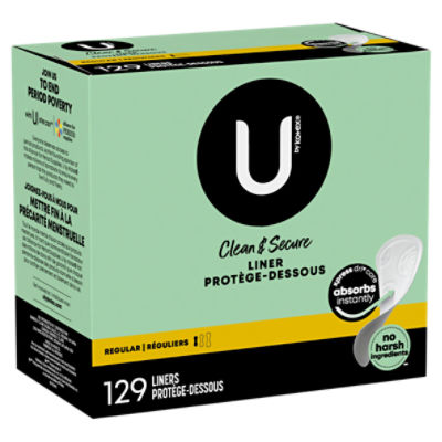 U By Kotex Security Lightdays Unscented Light Absorbency Regular Length Panty Liners