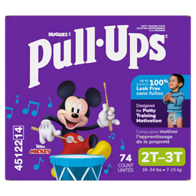 Huggies Pull-Ups Disney Junior Mickey Potty Training Pants, Size 2T-3T, 16-34 lbs, 74 Count Image 15 of 15