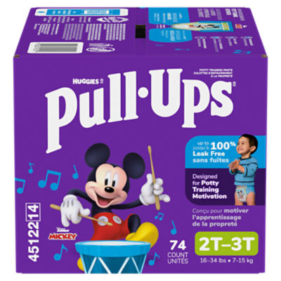 Huggies Pull-Ups Disney Junior Mickey Potty Training Pants, Size 2T-3T, 16-34 lbs, 74 Count Image 12 of 15