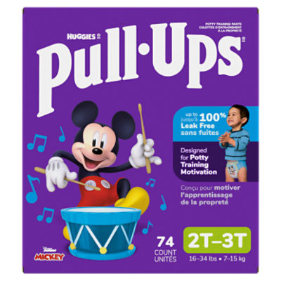 Huggies Pull-Ups Disney Junior Mickey Potty Training Pants, Size 2T-3T, 16-34 lbs, 74 Count Image 9 of 15
