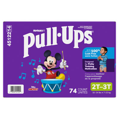 Huggies Pull-Ups Disney Junior Mickey Potty Training Pants, Size 2T-3T, 16-34 lbs, 74 Count Image 10 of 15