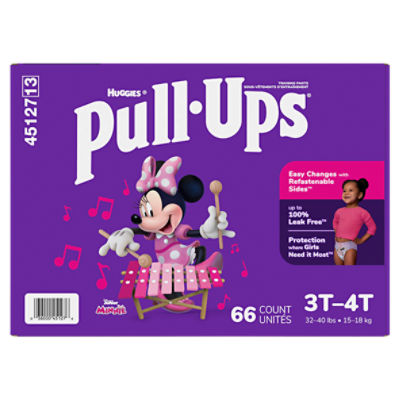 Huggies Pull-Ups Girls' Potty Training Pants, 3T-4T (32-40 lbs