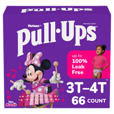  Pull-Ups Girls' Potty Training Pants, 3T-4T (32-40 lbs), 66  Count : Baby