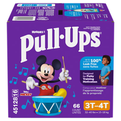 Huggies Pull-Ups Disney Junior Mickey Potty Training Pants, Size 3T-4T, 32-40 lbs, 66 Count Image 12 of 16