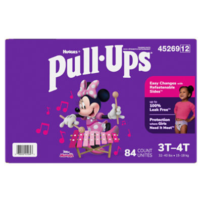 Huggies Pull-Ups Learning Designs Potty Training Pants for Girls, 3T-4T -  84 Count for sale online