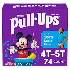 Pull-Ups Boys' Potty Size 6 4T-5T, Training Pants, 74 Each