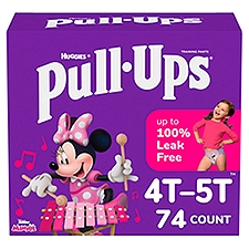 Pull-Ups Girls' Potty Size 6 4T-5T, Training Pants, 74 Each