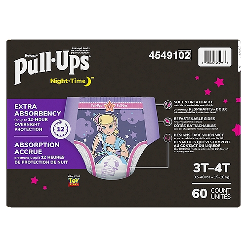 Pull-Ups Girls' Night-Time Potty Training Pants, 3T-4T (32-40 lbs) -  ShopRite