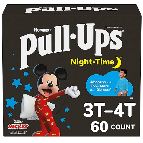Pull-Ups Boys' Night-Time Potty Training Pants, 3T-4T (32-40 lbs) - ShopRite