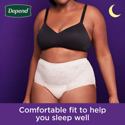 Depend Night Defense Adult Incontinence Underwear Overnight, Extra-Large  Blush Underwear - ShopRite