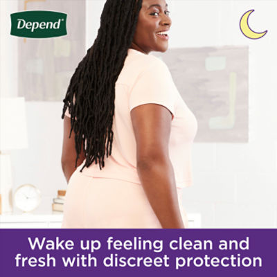 Depend Night Defense Adult Incontinence Underwear Overnight, Extra-Large  Blush Underwear - ShopRite