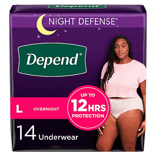 Depend Night Defense Adult Incontinence & Postpartum Bladder Leak Underwear for Women