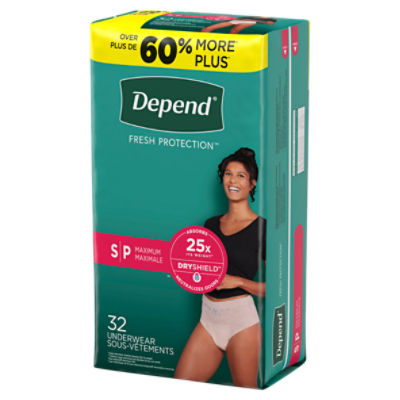 Depend Disposable Underwear Female Small, Maximum, 16 Ct, Small