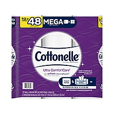 Cottonelle Ultra ComfortCare Toilet Paper, 12 Mega Rolls, 12 Each
