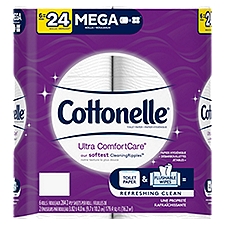 Cottonelle Ultra ComfortCare Toilet Paper, 6 Mega Rolls, 6 Each