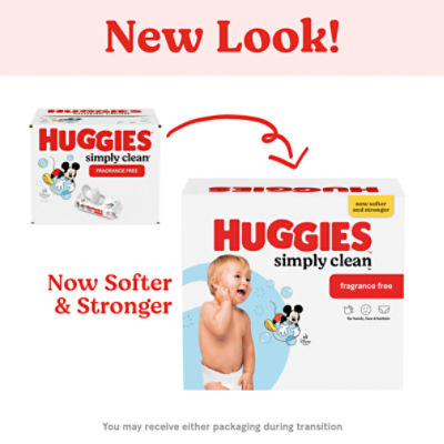 Huggies Simply Clean Fragrance Free Wipes, 64 Count Image 2 of 15