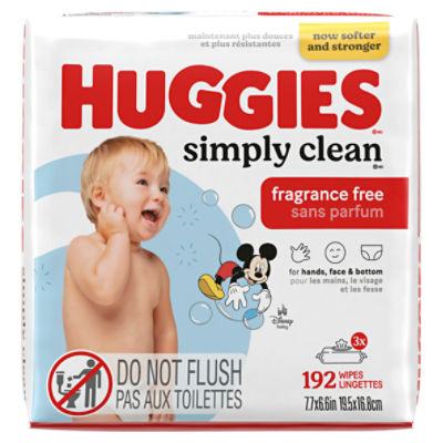 Huggies Simply Clean Fragrance Free Wipes, 192 Count Image 18 of 18
