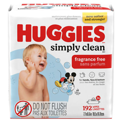Huggies Simply Clean Fragrance Free Wipes, 192 Count Image 15 of 18