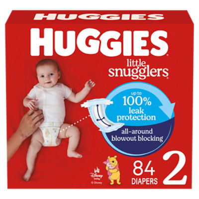 Huggies Little Snugglers Disney Baby Diapers, Size 2, 12-18 lb, 84 Count, 84 Each