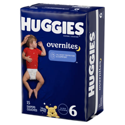 Huggies Overnites - Pañales de noche talla 7 (más de 41 libras), 60 unidades