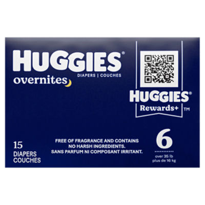  Huggies Overnites Size 6 Overnight Diapers (35+ lbs