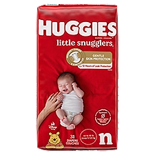 Huggies Little Snugglers Diapers, Baby Size Newborn, 31 Each