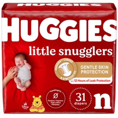 Huggies Little Snugglers Baby Diapers, Size Newborn (up to 10 lbs), 31 Ct, 31 Each