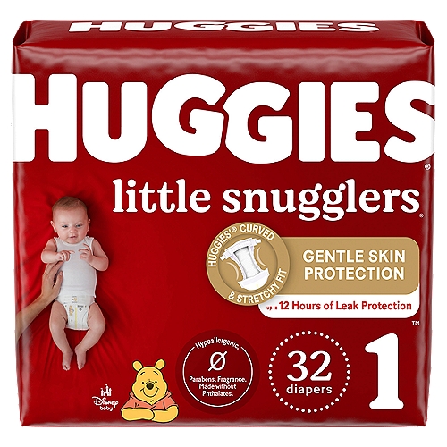 Huggies Little Snugglers Diapers Limited Edition, Size 1, Up to 14 lb, 32 count